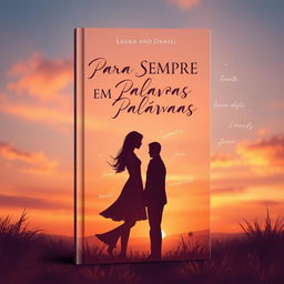 A beautifully designed book cover for 'PARA SEMPRE EM PALAVRAS'