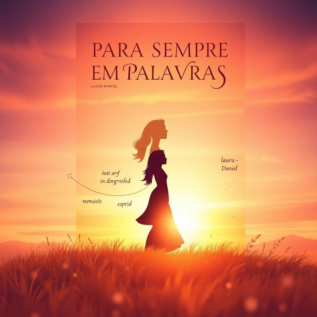 A beautifully designed book cover for 'PARA SEMPRE EM PALAVRAS'