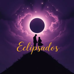 A beautiful and evocative book cover design for a poem titled "Eclipsados"