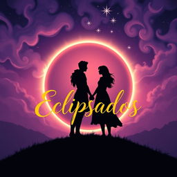 A beautiful and evocative book cover design for a poem titled "Eclipsados"