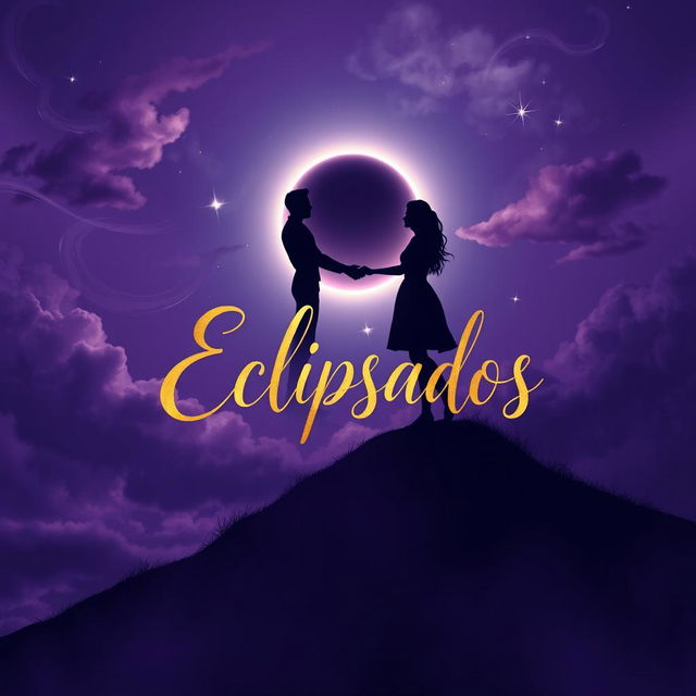 A beautiful and evocative book cover design for a poem titled "Eclipsados"