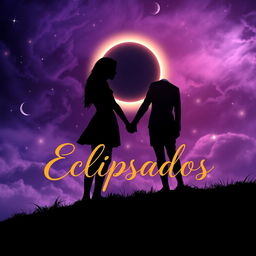 A beautiful and evocative book cover design for a poem titled "Eclipsados"