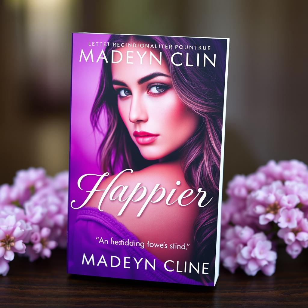 A book cover featuring Madelyn Cline in a purple-themed design that captures an 'ex's to lovers' vibe