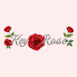 A visually striking design featuring the title 'My Red Rose' prominently displayed in elegant silver font