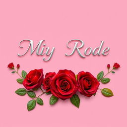 A visually striking design featuring the title 'My Red Rose' prominently displayed in elegant silver font