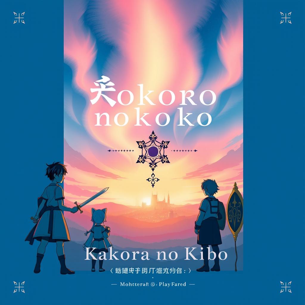 A captivating book cover for a story titled 'Kokoro no Kiba'