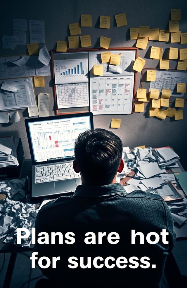 A powerful visual representation of the phrase 'Plans are not for success'