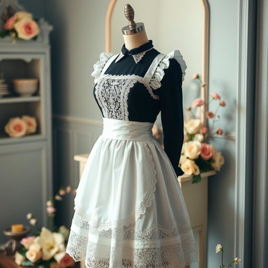 sachin and babi light blue dress Elegant Vintage Maid Uniform Aesthetic: A Dreamy Showcase
