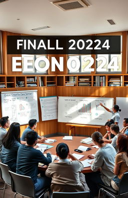 A classroom setting depicting a final seminar on Economics for A/L 2024