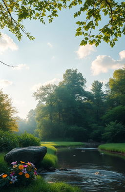 A serene landscape showing the beauty of nature as silence speaks