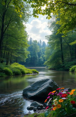 A serene landscape showing the beauty of nature as silence speaks