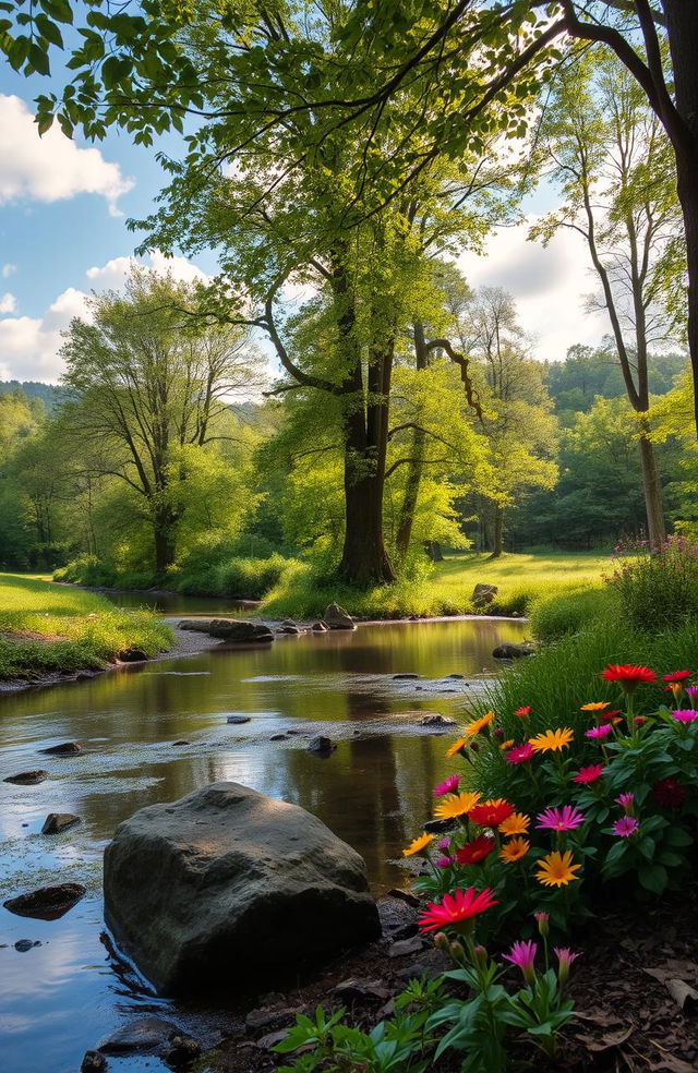 A serene landscape showing the beauty of nature as silence speaks