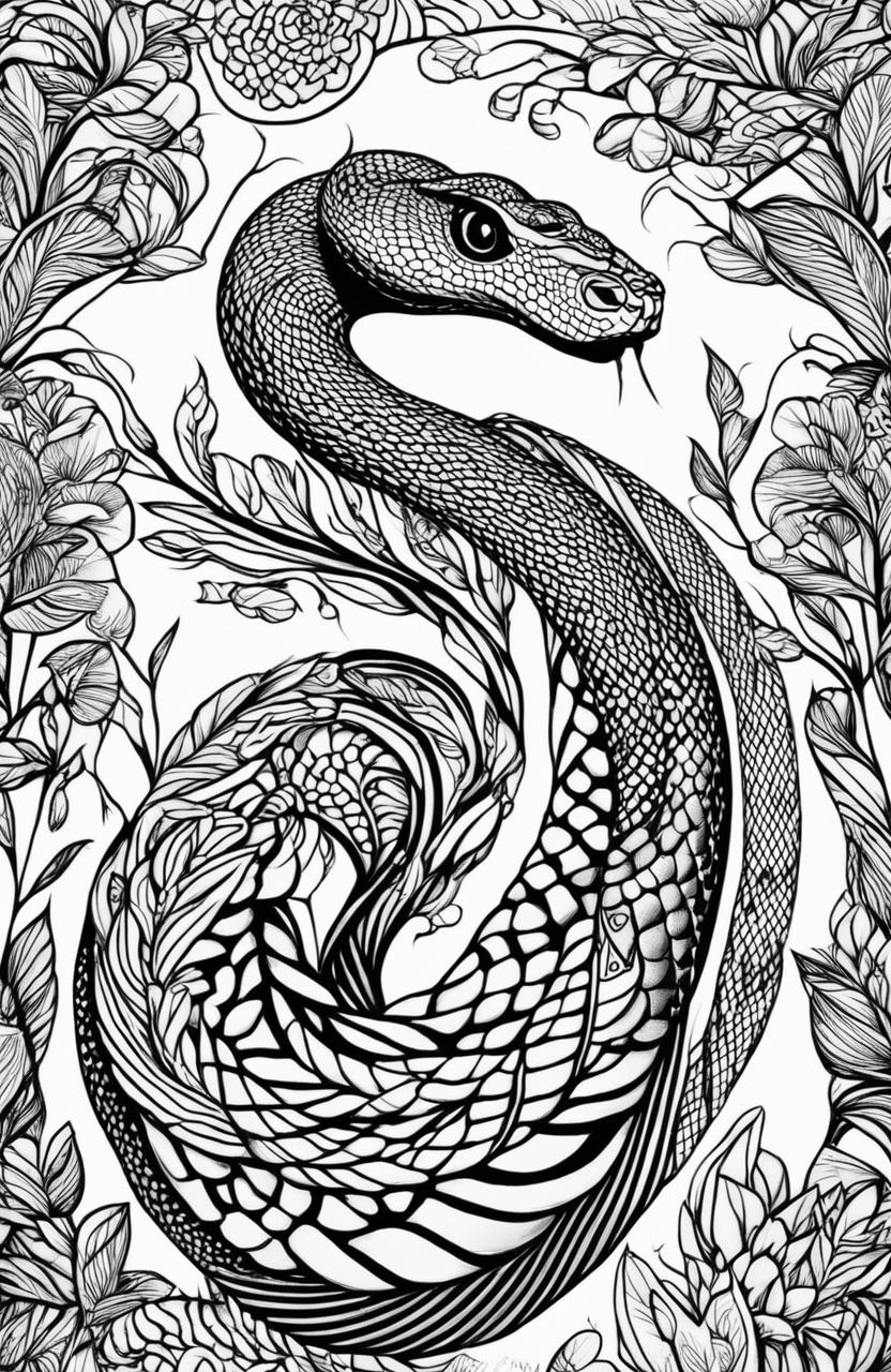 This is a high-quality, intricate digital art coloring page inspired by Alan Roberts' style