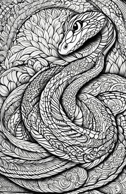 This is a high-quality, intricate digital art coloring page, created in the style of Tim Jeffs