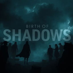 The Birth of Shadows: an atmospheric scene with a dark and serious tone that embodies a complex conflict of both psychological and social nature