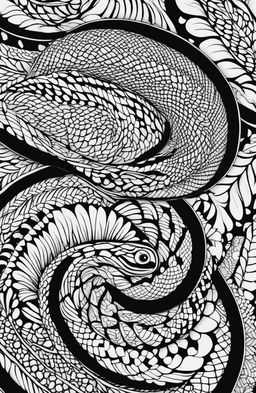 This is a high-quality, intricate digital art coloring page, created in the style of Tim Jeffs