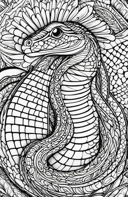 This is a high-quality, intricate digital art coloring page, created in the style of Tim Jeffs