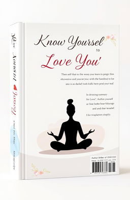 A book cover design for 'Know Yourself to Love Yourself' featuring a serene and introspective vibe