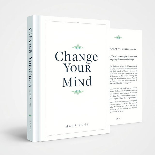 An elegant book cover design for a book titled 'Change Your Mind'