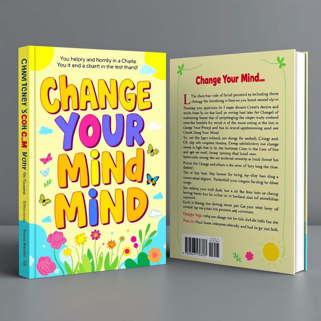 A vibrant and cheerful book cover design for 'Change Your Mind'