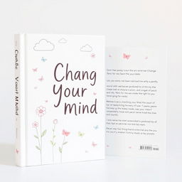 An innocent and charming book cover design for 'Change Your Mind'