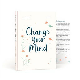 An innocent and charming book cover design for 'Change Your Mind'