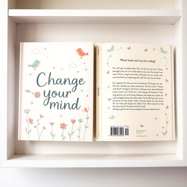 An innocent and charming book cover design for 'Change Your Mind'