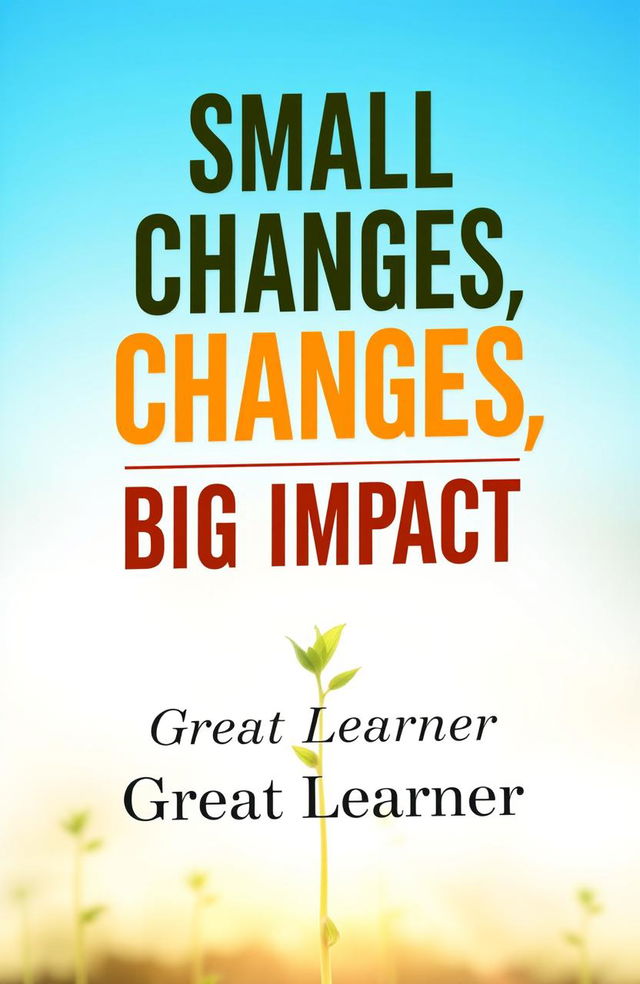 A book cover design for 'Small Changes, Big Impact' by Great Learner