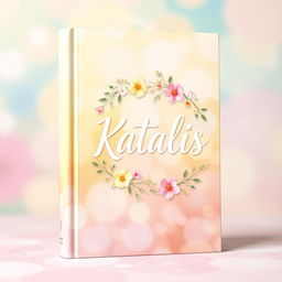 A cheerful and elegant book cover for a novel titled 'Katalis'