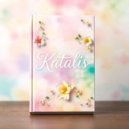 A cheerful and elegant book cover for a novel titled 'Katalis'