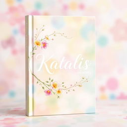 A cheerful and elegant book cover for a novel titled 'Katalis'