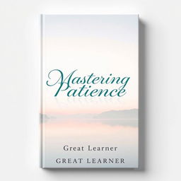 A tranquil book cover design for 'Mastering Patience' by Great Learner