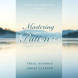 A tranquil book cover design for 'Mastering Patience' by Great Learner