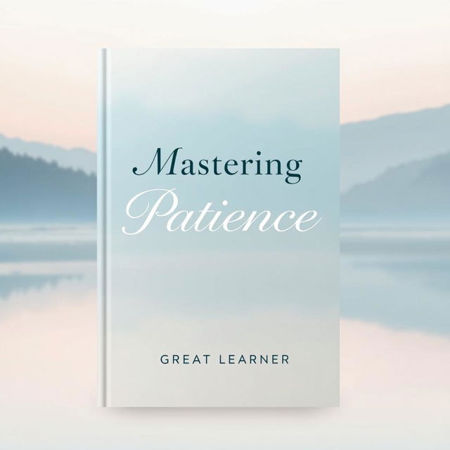 A tranquil book cover design for 'Mastering Patience' by Great Learner