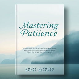 A calming book cover design for 'Mastering Patience' by Great Learner