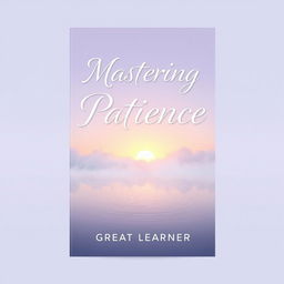 A beautiful and peaceful book cover design for 'Mastering Patience' by Great Learner