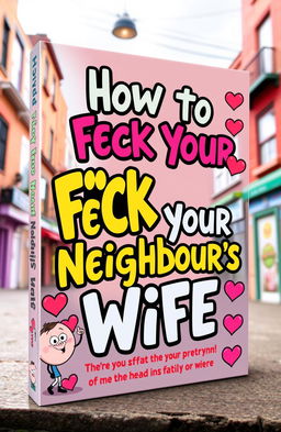 A provocative and cheeky book cover design featuring the title 'How to F☆ck Your Neighbour’s Wife' in bold, playful typography