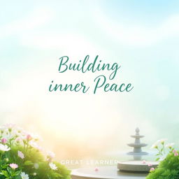 A tranquil book cover design for 'Building Inner Peace' by Great Learner