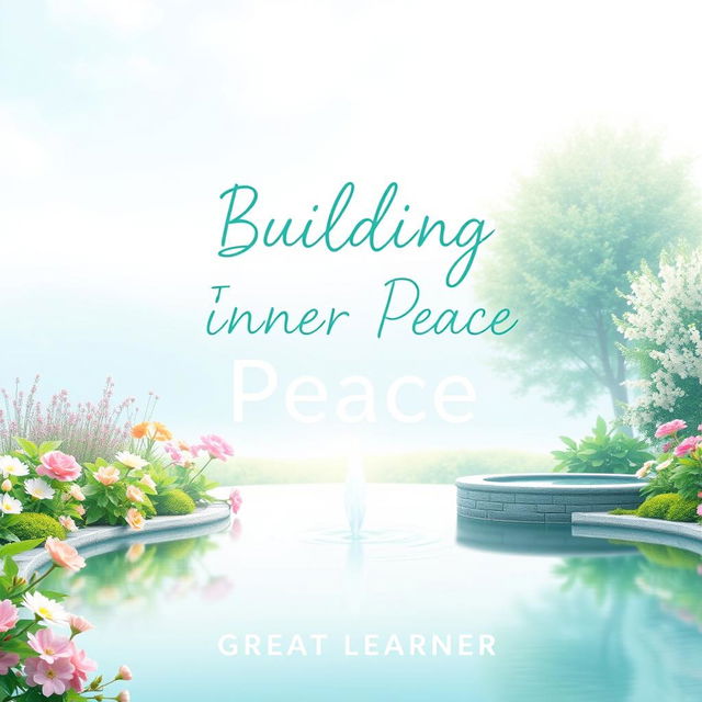 A tranquil book cover design for 'Building Inner Peace' by Great Learner