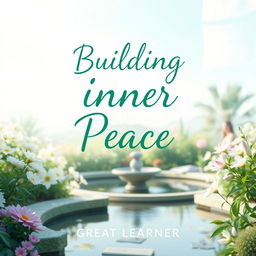 A tranquil book cover design for 'Building Inner Peace' by Great Learner