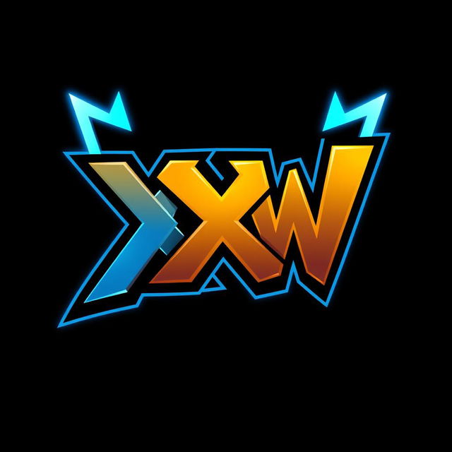 An epic logo design in a Pokémon style featuring the letters 'XW'