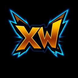 An epic logo design in a Pokémon style featuring the letters 'XW'