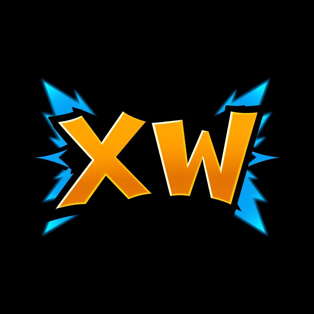 An epic logo design in a Pokémon style featuring the letters 'XW'