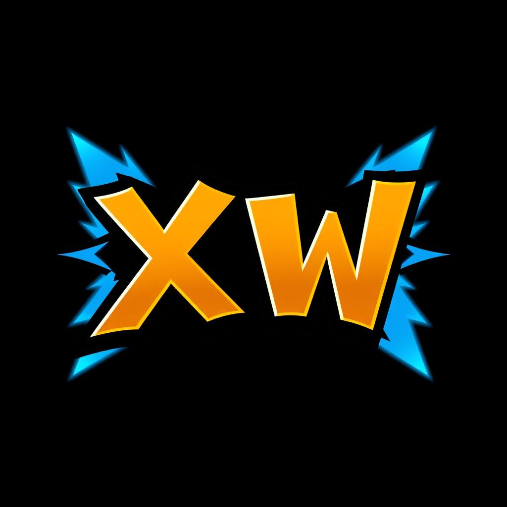 An epic logo design in a Pokémon style featuring the letters 'XW'