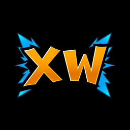 An epic logo design in a Pokémon style featuring the letters 'XW'