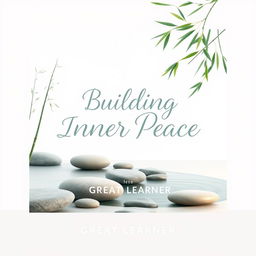 An elegant book cover design for 'Building Inner Peace' by Great Learner