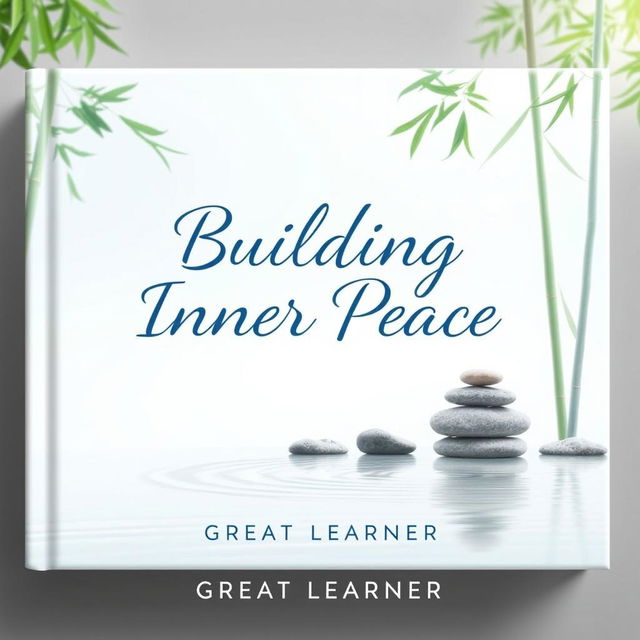 A serene and inviting book cover design for 'Building Inner Peace' by Great Learner