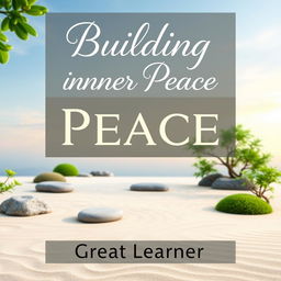 A peaceful and inviting book cover design for 'Building Inner Peace' by Great Learner
