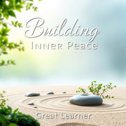 A peaceful and inviting book cover design for 'Building Inner Peace' by Great Learner