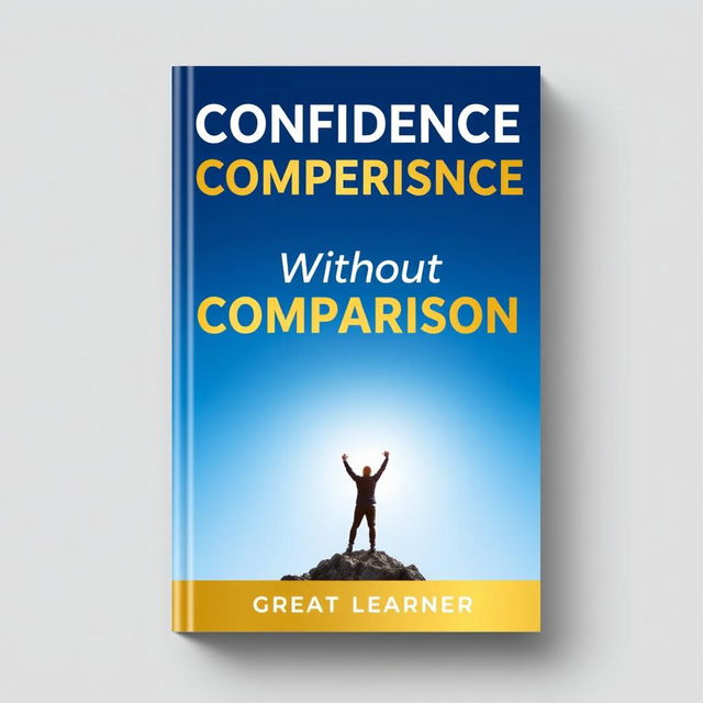 A striking and motivational book cover design for 'Confidence Without Comparison' by Great Learner